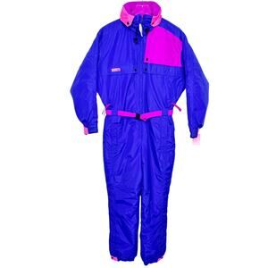 NEW w/TAGS Deadstock Vintage Columbia Snowsuit Women's Purple Pink Ski Suit XL